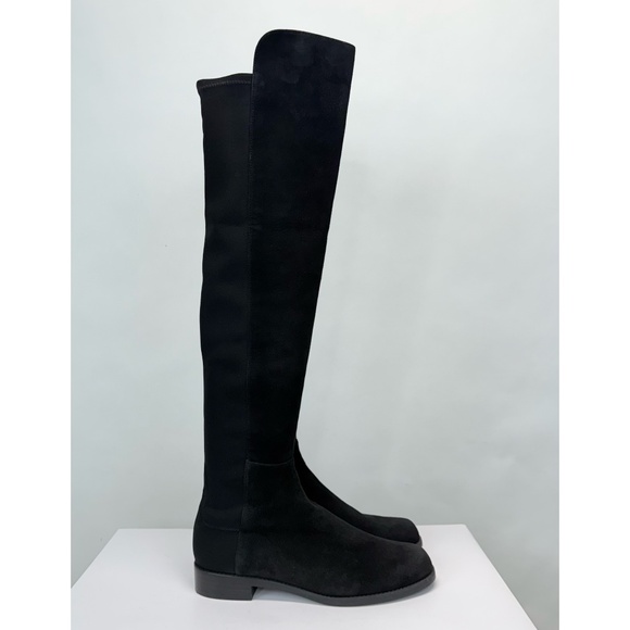 Stuart Weitzman 5050 Over The Knee Boot Black Suede Sz 9.5 - Picture 4 of 16
